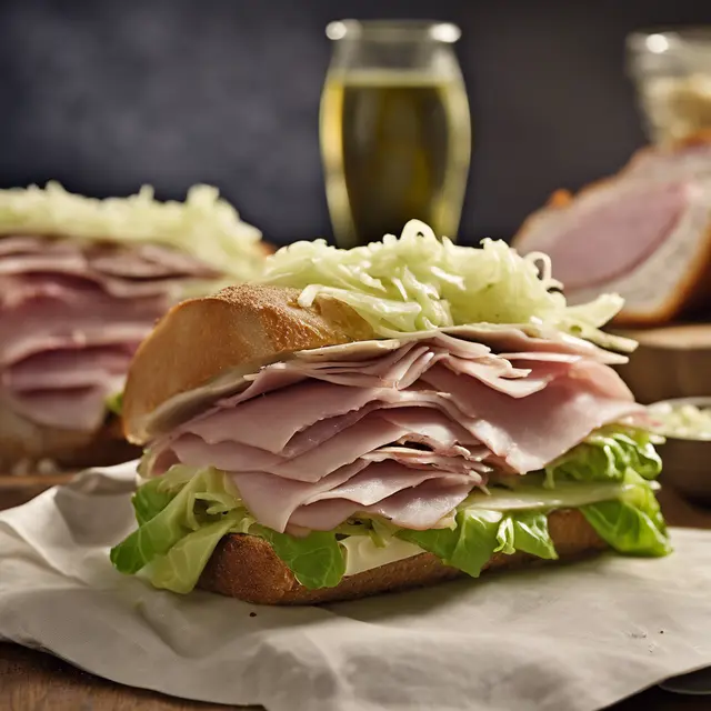 Foto de Ham and Cabbage Sandwiches