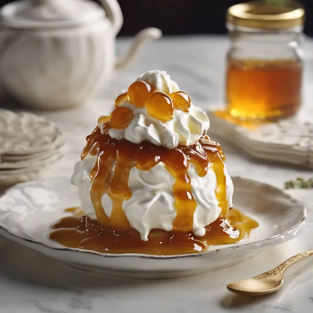 Foto de PÃ¢ssego with Honey and Whipped Cream