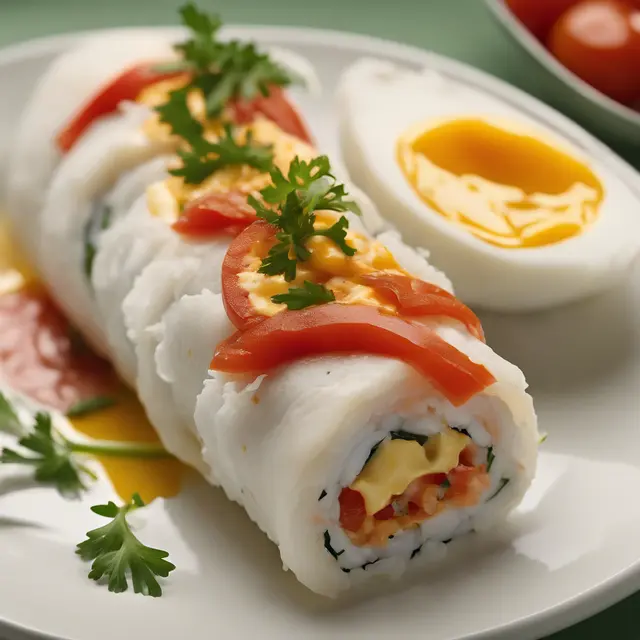 Foto de Fish Roll with Tomato, Egg, and Cheese