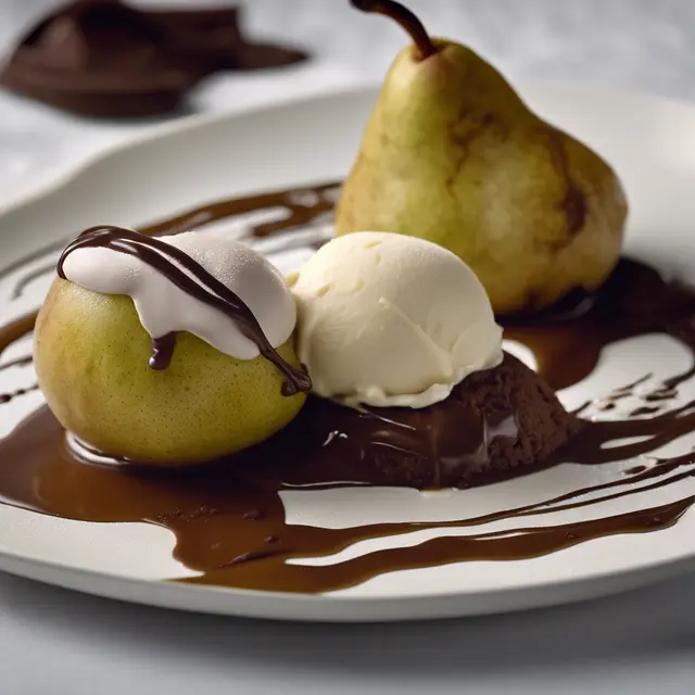 Foto de Pear with Chocolate Cream Sorbet