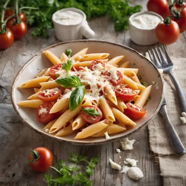 Foto de Cool Penne with Tomato and Cheese