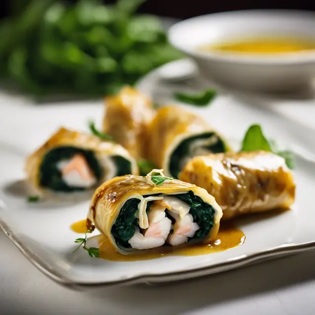 Foto de Fish Rolls Stuffed with Spinach