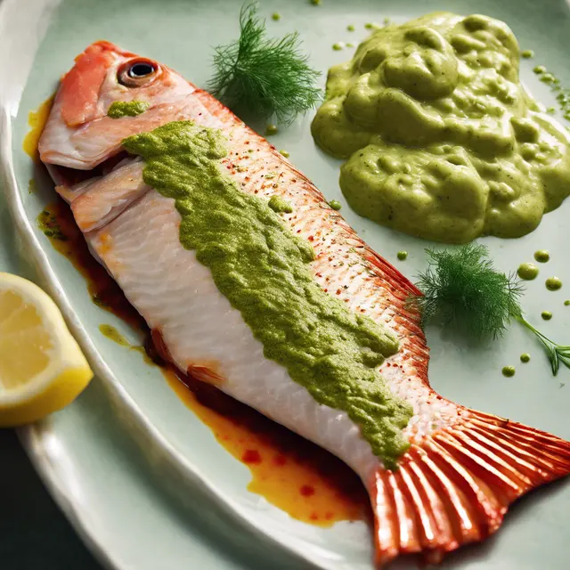 Foto de Red Fish with Green Sauce