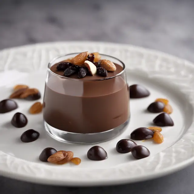 Foto de Chocolate Panna Cotta with Raisins and Toasted Almonds