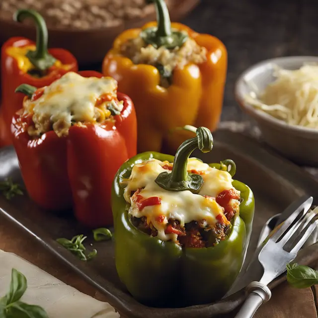 Foto de Italian-Style Stuffed Peppers with Four Cheeses