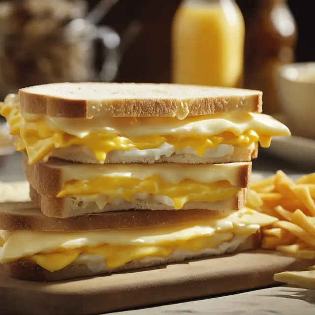 Foto de Egg and Cheese Sandwiches ; filling of egg and cheese