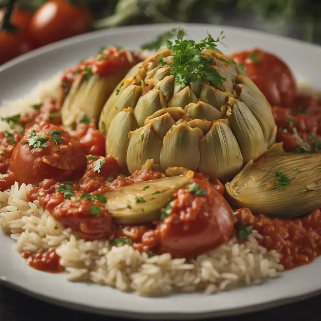 Foto de Artichoke Bottom with Tomato and Rice