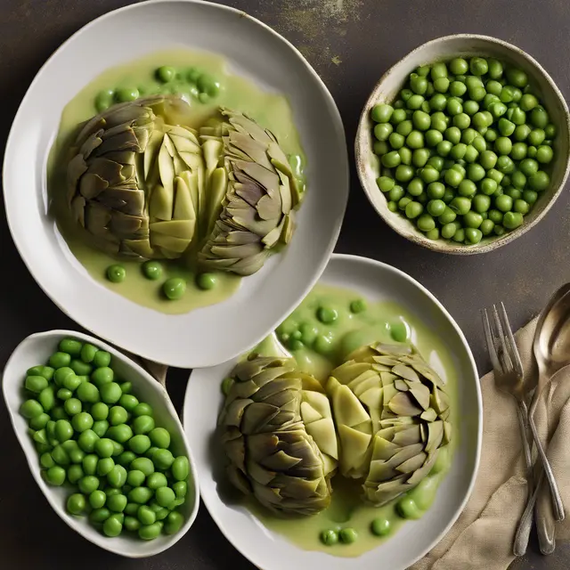 Foto de Artichoke Bottom with Peas and Sauce