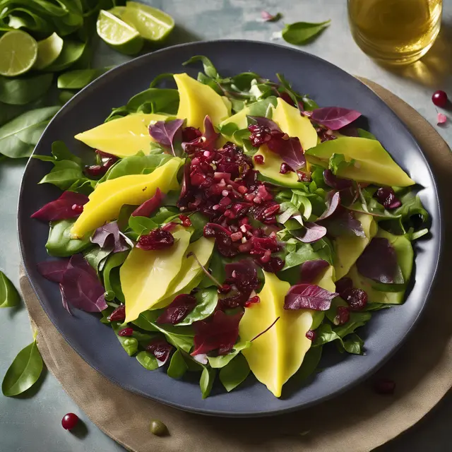 Foto de Carambola Leaf Salad with Lime-Cranberry Vinaigrette