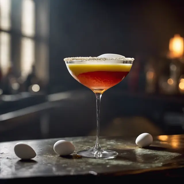 Foto de Egg and Martini Cocktail with Rum