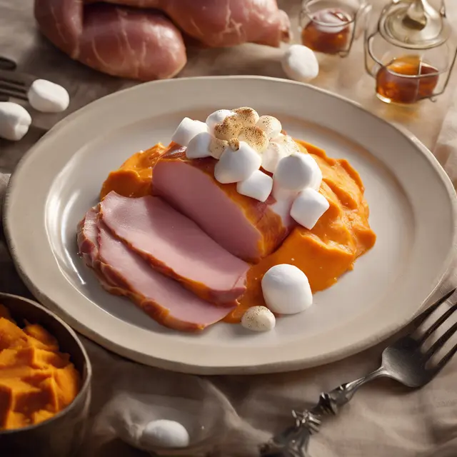 Foto de Ham with Sweet Potato Pudding and Marshmallow