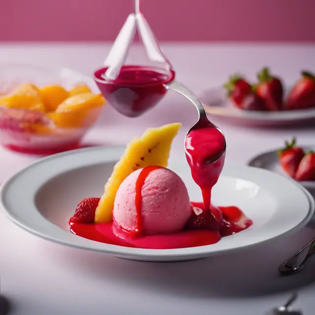 Foto de Fruit Sorbet with Fruit Coulis