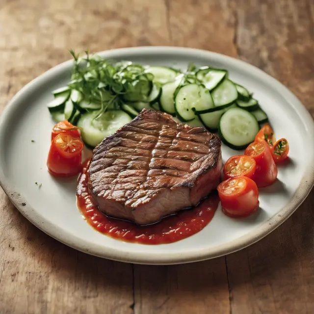 Foto de Badejo Steak with Tomato and Cucumber