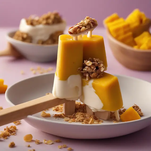 Foto de Mango and Granola Popsicle