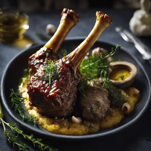 Foto de Lamb Shank with Garlic and Mustard