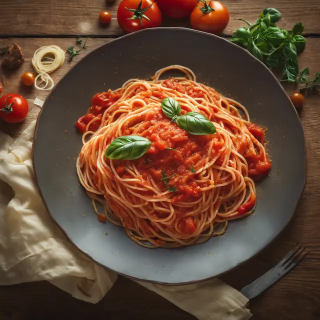 Foto de Spaghetti with Fresh Tomato Sauce