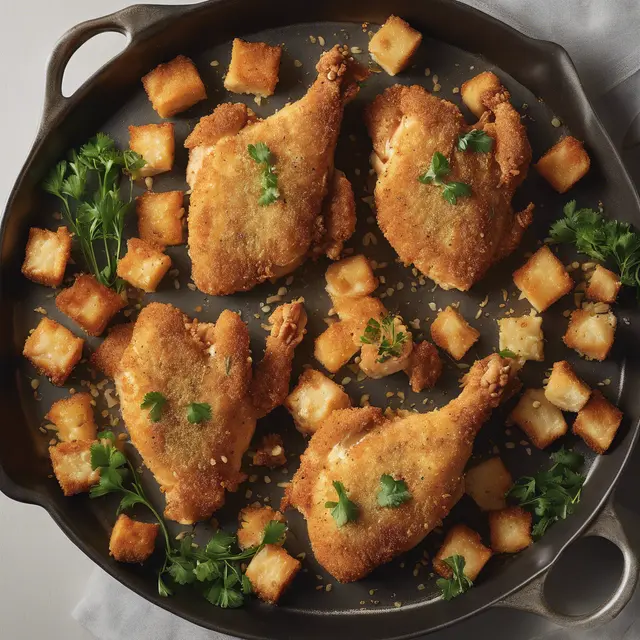 Foto de Crispy Chicken with Croutons