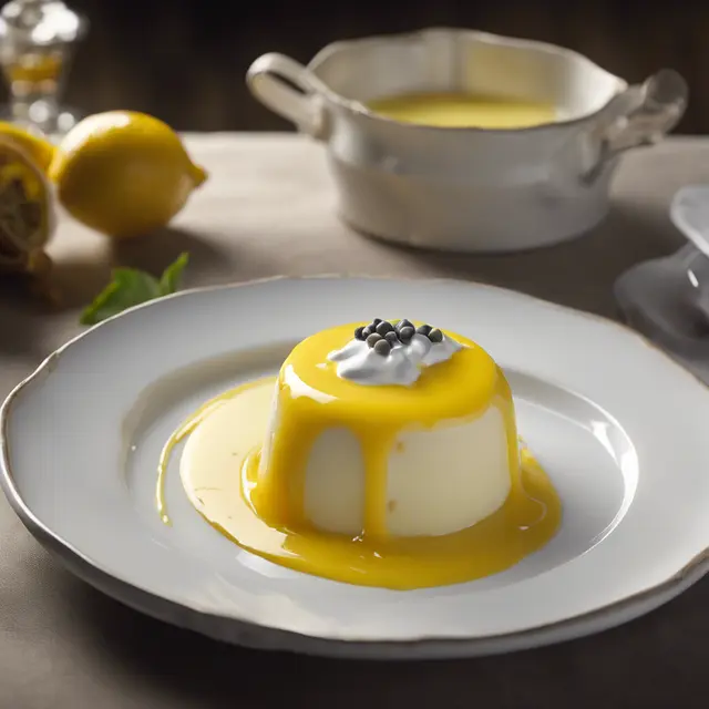 Foto de Lemon Cream with Passionfruit Sauce