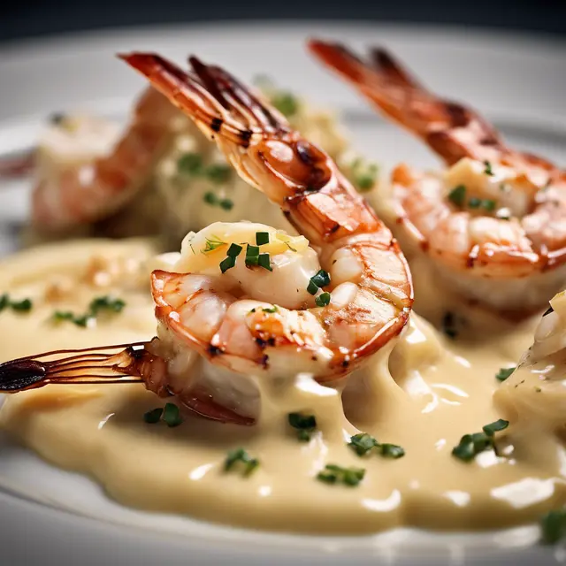 Foto de Grilled Shrimp with Creamy Gratin Sauce