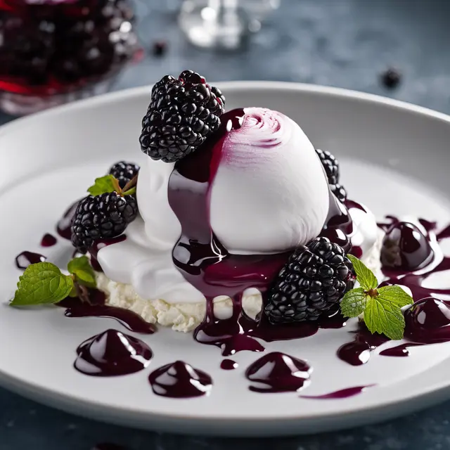 Foto de Blackberry Cream with Whipped Cream