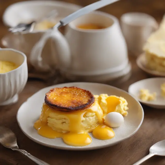 Foto de Creme Brûlée Pudding with Scrambled Eggs