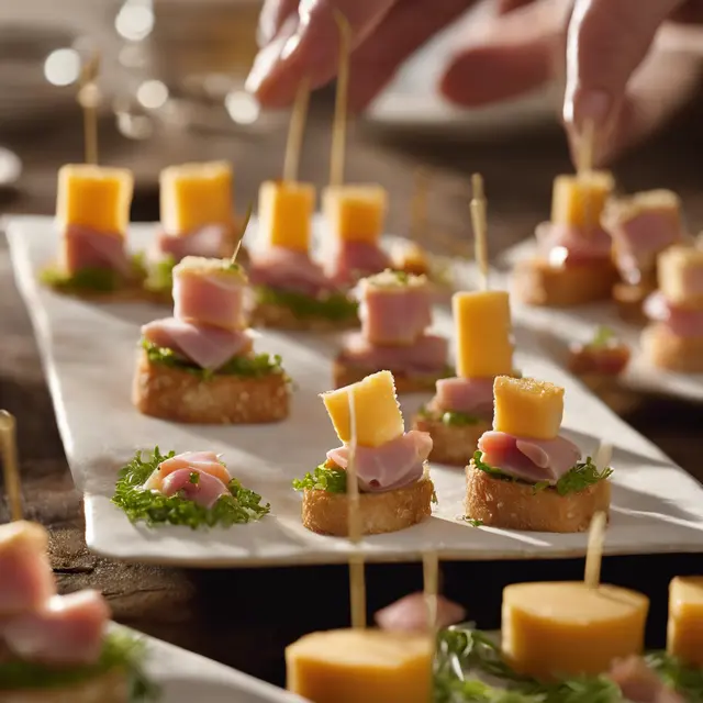 Foto de Ham and Cheese Canapés