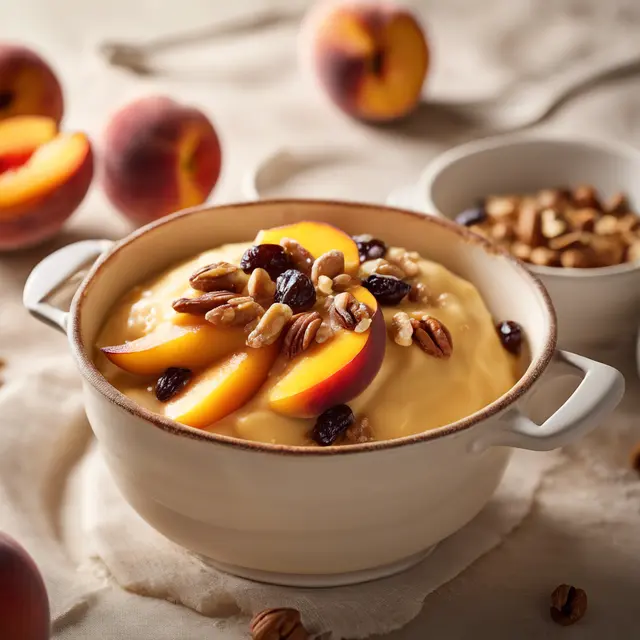 Foto de Peach Pudding with Raisins and Nuts