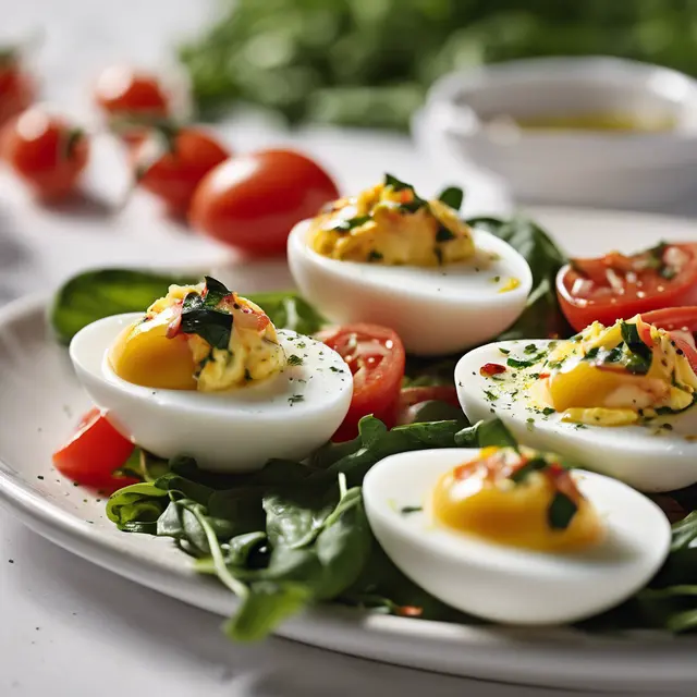 Foto de Stuffed Eggs with Tomato Salad