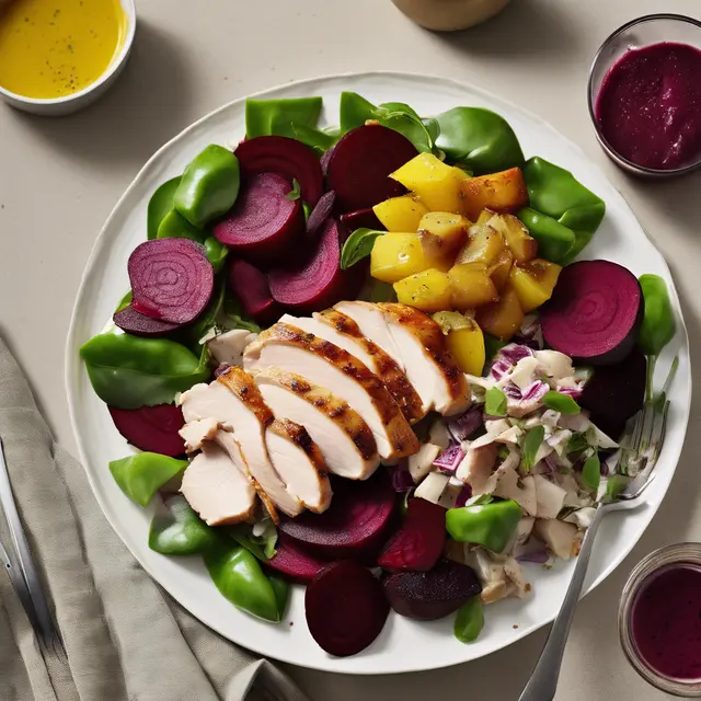 Foto de Chicken and Beet Salad with Mustard Dressing