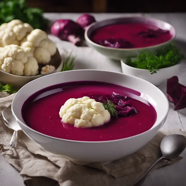 Foto de Cauliflower and Beet Soup