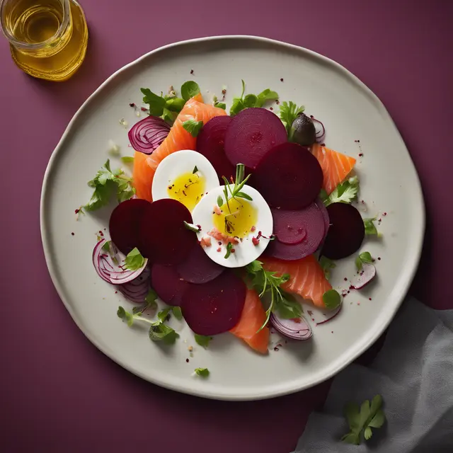 Foto de Swedish Salad with Beets and Smoked Salmon