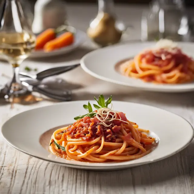 Foto de Bucatini with Carrot and Prosciutto Ragu