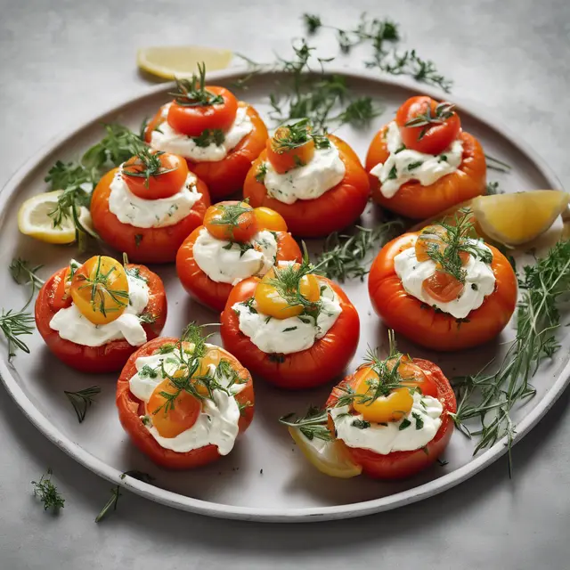 Foto de Stuffed Tomatoes with Cream Cheese and Herbs