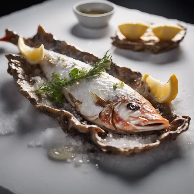 Foto de Grilled Fish on Salt Crust