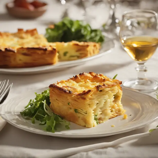 Foto de Parmesan Cheese Strata with Salad