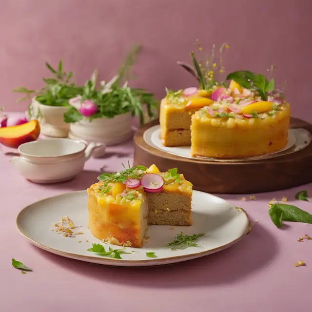 Foto de Wheat Nectarine Cake with Herbs and Lemon