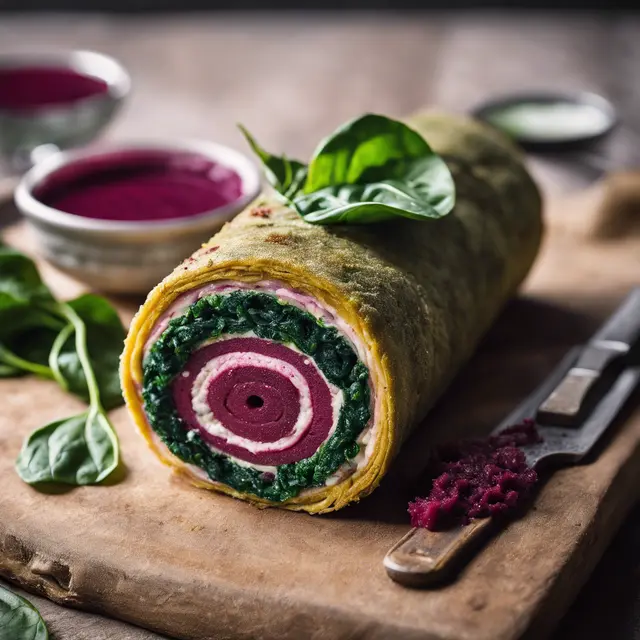 Foto de Beetroot Roll with Spinach Filling