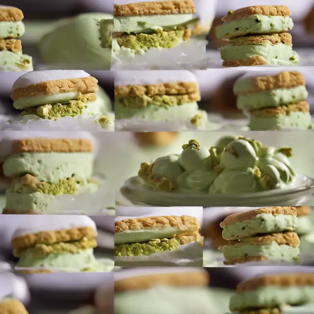 Foto de Flambéed Pistachio Ice Cream Sandwiches