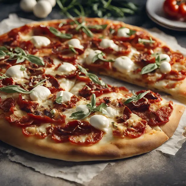 Foto de Greek Pizza with Brie and Dried Tomato