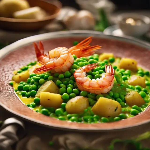 Foto de Shrimp with Peas and Saffron