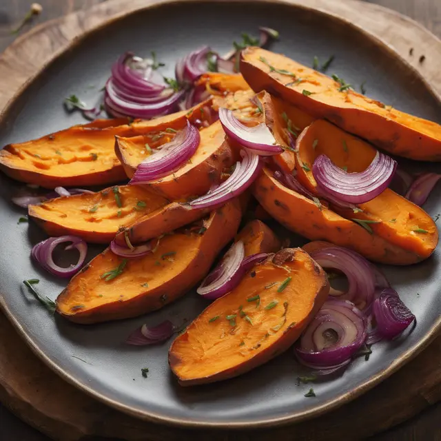 Foto de Roasted Sweet Potatoes with Onion