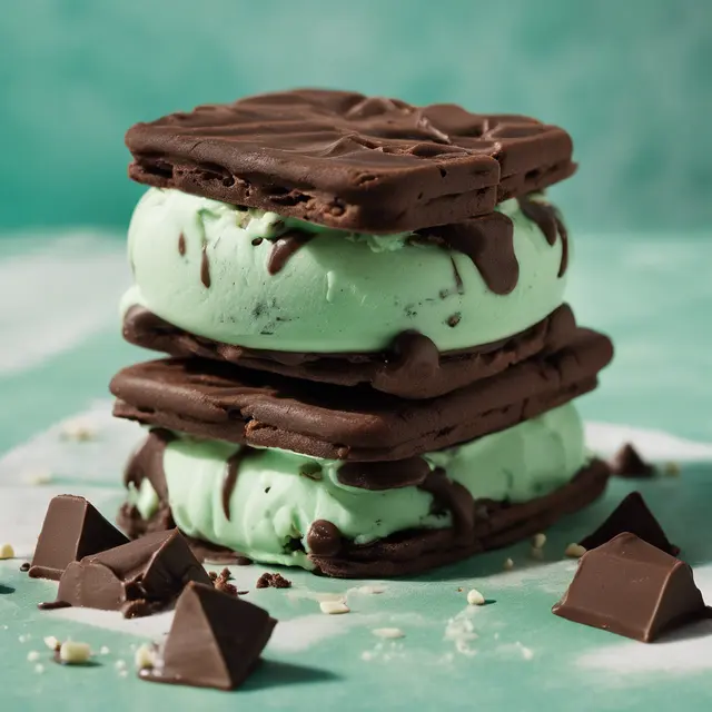 Foto de Mint Chocolate Swirl Ice Cream Sandwiches