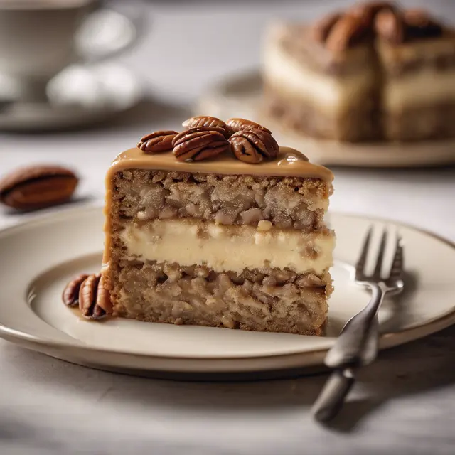 Foto de Pecan Cake Filled with Coffee Cream