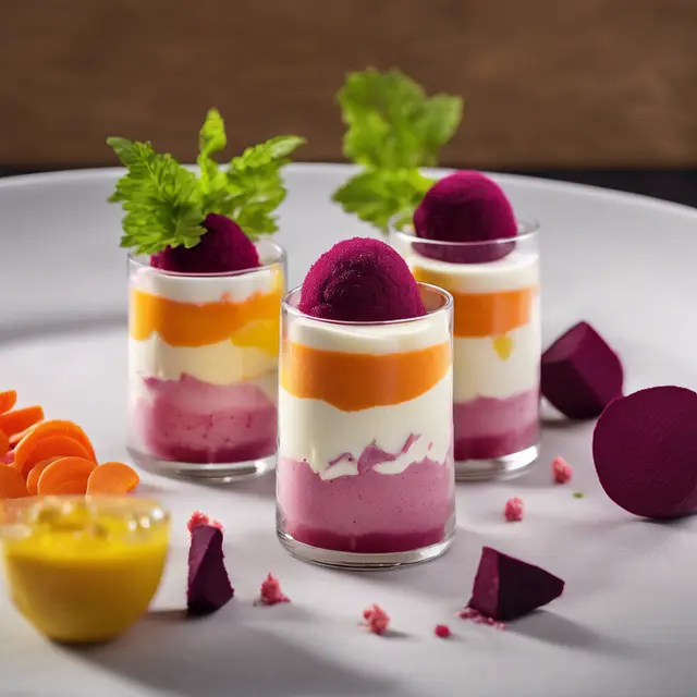 Foto de Lemon and Yogurt Mousse with Beetroot and Carrot