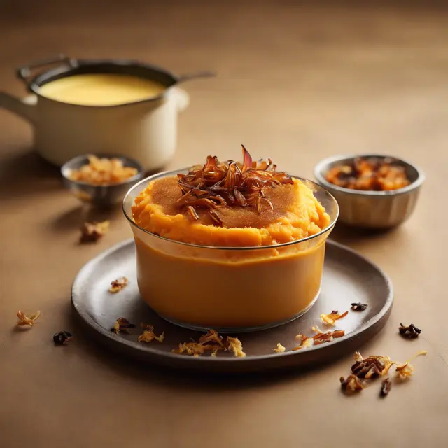 Foto de Sweet Potato Pudding with Fried Onion