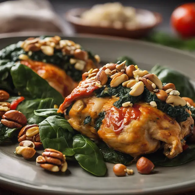 Foto de Stuffed Peruvian Chicken Thighs with Spinach and Nuts