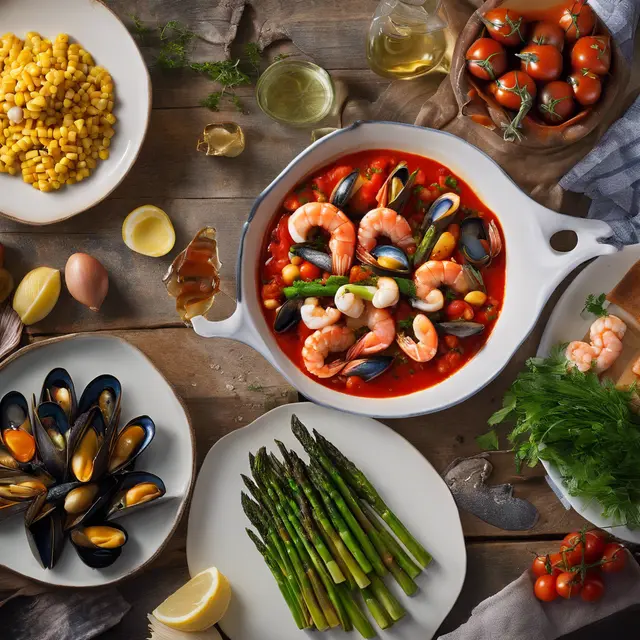 Foto de Seafood Medley with Tomato Sauce