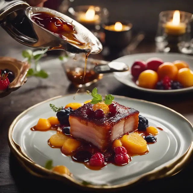 Foto de Pork Belly with Fruits in Syrup