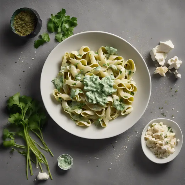 Foto de Butterfly Pasta with Cilantro Sauce