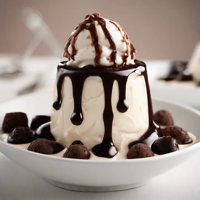 Foto de Frozen Yogurt with Chocolate Sauce